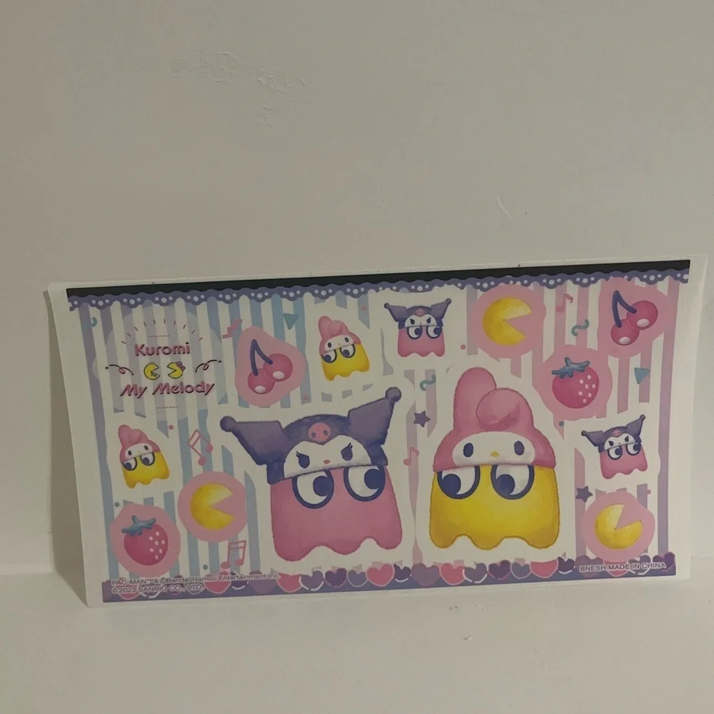 My Melody/Kuromi x Pacman Collaboration Kuji Folder Set w Big Sticker (2023)